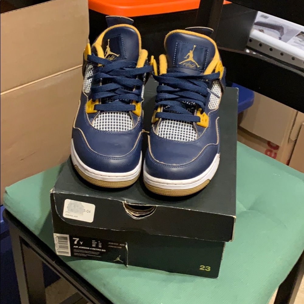 Nike Air Jordan 4 Retro BG Navy/Gold